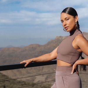 Athleta and Alicia Keys Collab. Crop Tank Top. Size Small. Mauve Color.